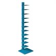 Maklaine Modern / Contemporary Tower Shelf in Bright Cyan Finish