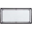 Maklaine Contemporary Glass Top Metal Coffee Table in Black Finish
