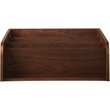 Maklaine 4 Shelf Mid Century Modern Wood Bookcase in Walnut Finish