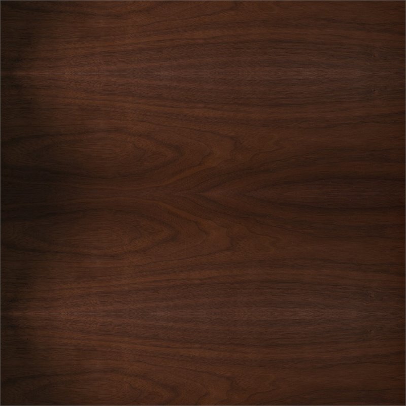 Maklaine 4 Shelf Mid Century Modern Wood Bookcase in Walnut Finish