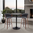 Maklaine Modern / Contemporary Metal Adjustable Pub Table in Black