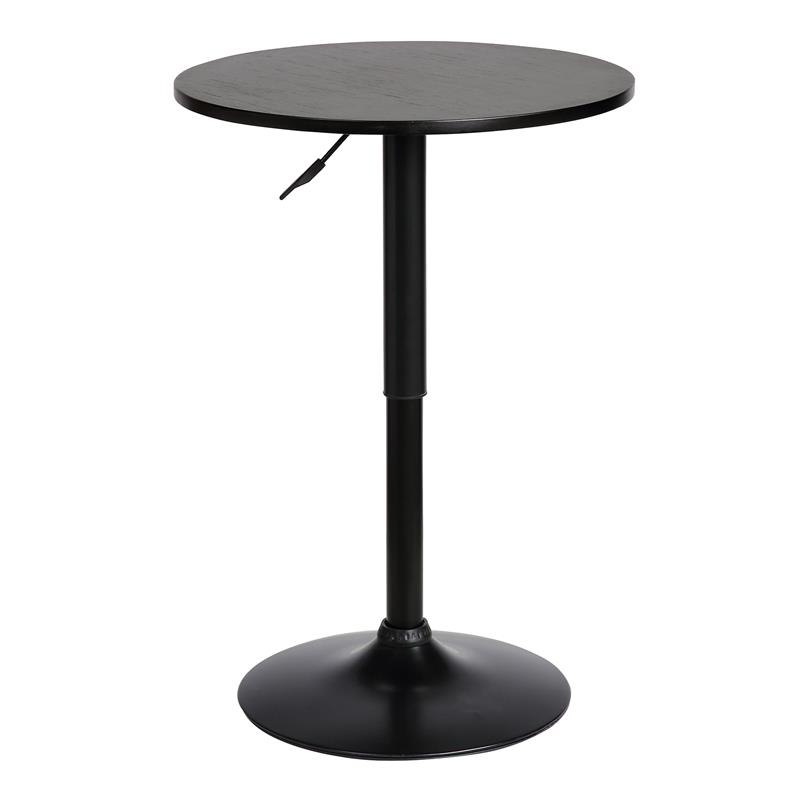 Maklaine Modern / Contemporary Metal Adjustable Pub Table in Black