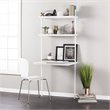 Maklaine Modern / Contemporary Wall Mount Writing Desk in White