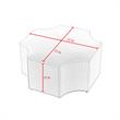 Maklaine Velvet Upholstered Octagon Cocktail Ottoman in Gray