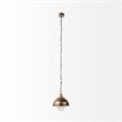 Maklaine Farmhouse Style Silver Toned Metal Dome Pendant Light