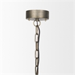 Maklaine Farmhouse Style Silver Toned Metal Dome Pendant Light