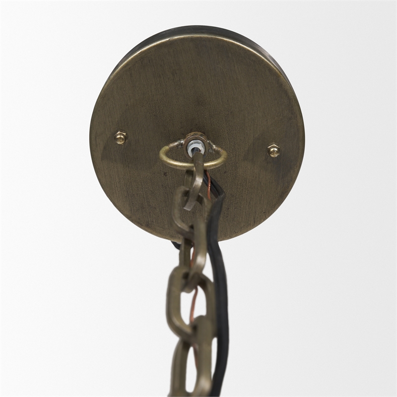Maklaine Farmhouse Style Silver Toned Metal Dome Pendant Light