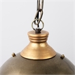 Maklaine Farmhouse Style Silver Toned Metal Dome Pendant Light