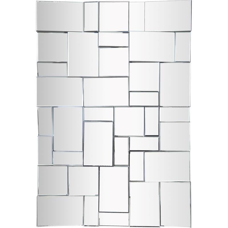 Maklaine Modern / Contemporary Geometric Designed Glass Mirror