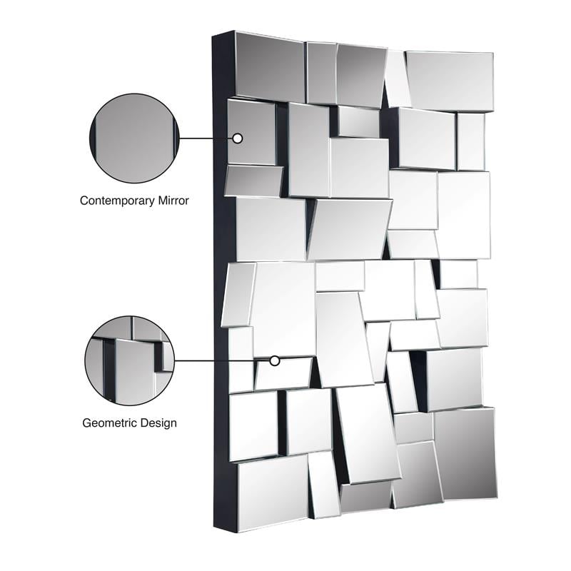 Maklaine Modern / Contemporary Geometric Designed Glass Mirror