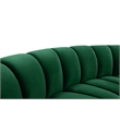 Maklaine Modern / Contemporary Green Velvet 2pc. Modular Sectional