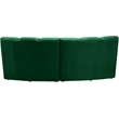 Maklaine Modern / Contemporary Green Velvet 2pc. Modular Sectional