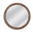 Maklaine Modern / Contemporary MDF Wood Wall Mirror in Natural Finish