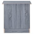 Maklaine Engineered Wood Contemporary 3 Drawer Nightstand in Gray