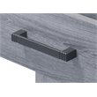 Maklaine Engineered Wood Contemporary 3 Drawer Nightstand in Gray