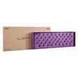 Maklaine Transitional Twill Fabric Upholstered King Bed in Purple