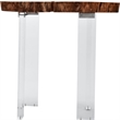 Maklaine Modern / Contemporary Live Edge Acacia Wood Top End Table