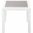 Maklaine Aluminum Contemporary Grey Wood Outdoor Patio End Table