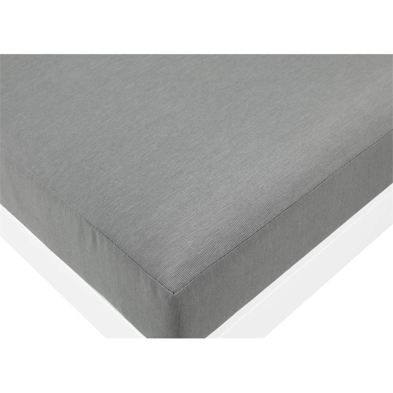 Maklaine Contemporary Grey Outdoor Patio Fabric Modular Sectional