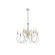 Maklaine 9-Light Mid-Century Metal Pendant in Weathered Dove
