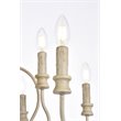 Maklaine 9-Light Mid-Century Metal Pendant in Weathered Dove