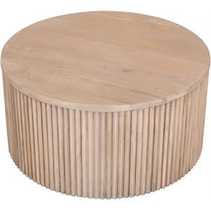 Maklaine Modern / Contemporary Solid Mango Wood Natural Coffee Table
