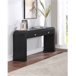 Maklaine Modern / Contemporary Rich Black Wood Veneer Console Table