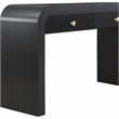 Maklaine Modern / Contemporary Rich Black Wood Veneer Console Table