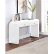 Maklaine Modern / Contemporary Rich White Wood Veneer Console Table