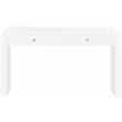 Maklaine Modern / Contemporary Rich White Wood Veneer Console Table