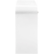 Maklaine Modern / Contemporary Rich White Wood Veneer Console Table