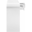 Maklaine Modern / Contemporary Rich White Wood Veneer Console Table