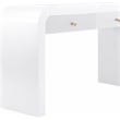 Maklaine Modern / Contemporary Rich White Wood Veneer Console Table