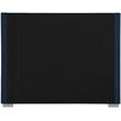 Maklaine Mid-Century Navy Finish Linen Textured Fabric Full Bed