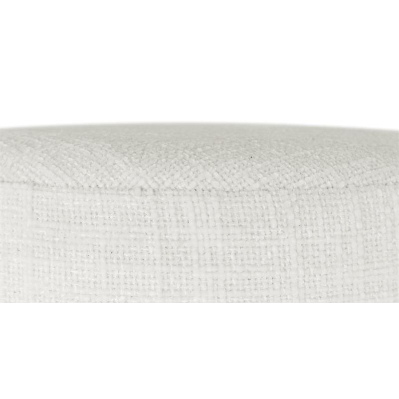 Maklaine Mid-Century Modern Cream Finish Boucle Fabric Stool