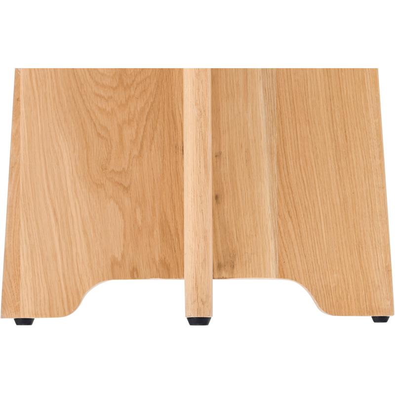 Maklaine Mid-Century Modern Cream Finish Boucle Fabric Stool