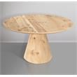 Maklaine Mid-Century Modern Solid Ash Burl Wood Dining Table