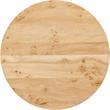 Maklaine Mid-Century Modern Solid Ash Burl Wood Dining Table
