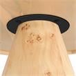 Maklaine Mid-Century Modern Solid Ash Burl Wood Dining Table