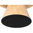 Maklaine Mid-Century Modern Solid Ash Burl Wood Dining Table