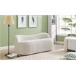 Maklaine Modern / Contemporary Rich Cream Boucle Fabric Bench