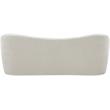 Maklaine Modern / Contemporary Rich Cream Boucle Fabric Bench