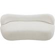 Maklaine Modern / Contemporary Rich Cream Boucle Fabric Bench