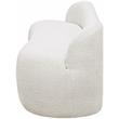 Maklaine Modern / Contemporary Rich Cream Boucle Fabric Bench