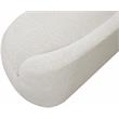 Maklaine Modern / Contemporary Rich Cream Boucle Fabric Bench