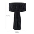 Maklaine Modern / Contemporary Raffia Fabric Black Table Lamp