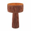 Maklaine Transitional Fabric Raffia Brick Red Finish Table Lamp