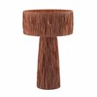 Maklaine Transitional Fabric Raffia Brick Red Finish Table Lamp