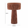 Maklaine Transitional Fabric Raffia Brick Red Finish Table Lamp