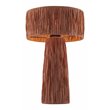 Maklaine Transitional Fabric Raffia Brick Red Finish Table Lamp